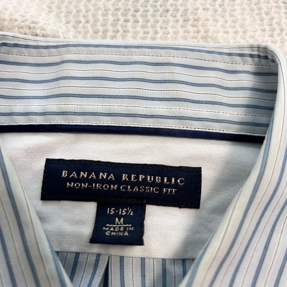 Banana Republic Business Blue Men’s Long Sleeve Dress Shirt Size 15-15 1/2”